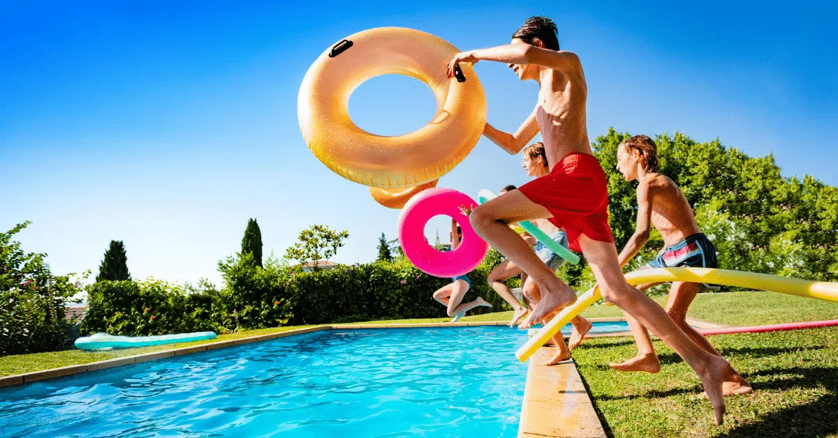 kids outside in the summer