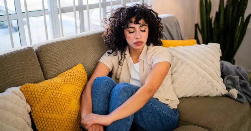 woman coping with a breakup and taking time to recover