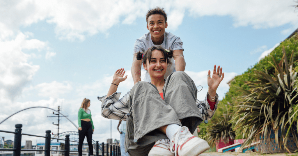 two teenagers who have been shoplifting